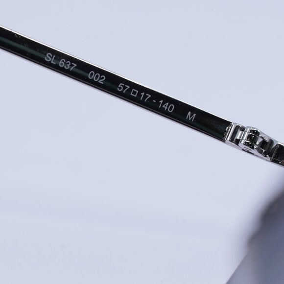 🕶️ New Saint Laurent SL637 002 Sunglasses - Silver Frame, Grey Lenses - Picture 10 of 13
